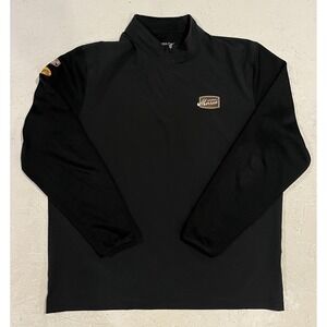 New Nike Golf Pullover Mens XL Black‎ 1/4 Zip Lightweight Dri-Fit Company Logo